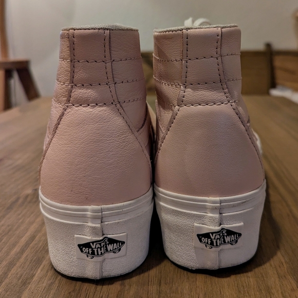 Vans Sk8-Hi Platform Sneaker (Women) Leather Pink Size 8 - Picture 4 of 11